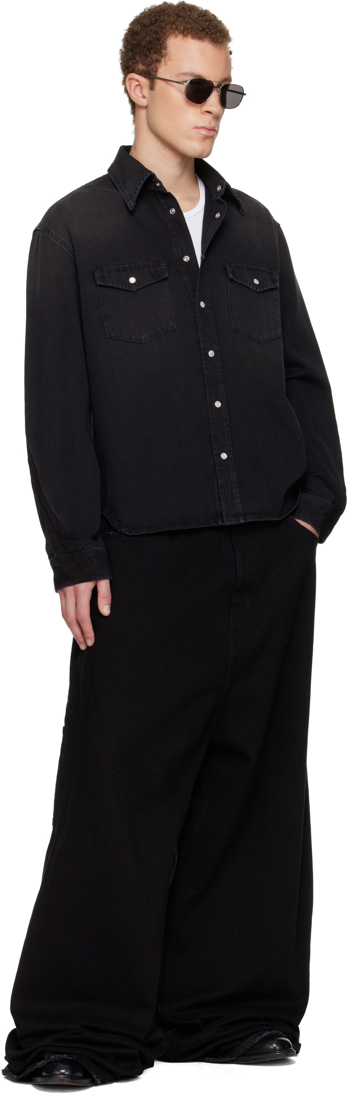 Givenchy Black Classic Denim Shirt