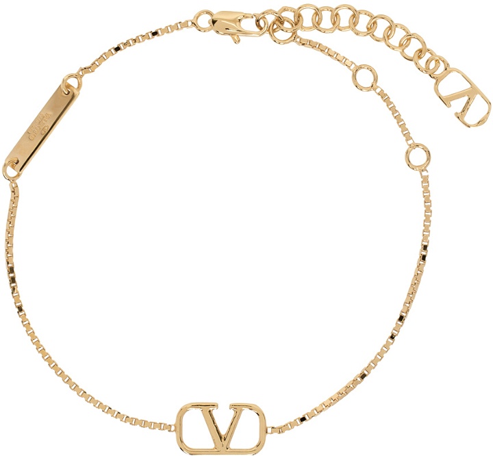 Photo: Valentino Garavani Gold Logo Bracelet