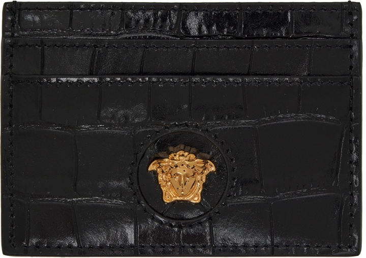 Photo: Versace Black Croco Card Holder