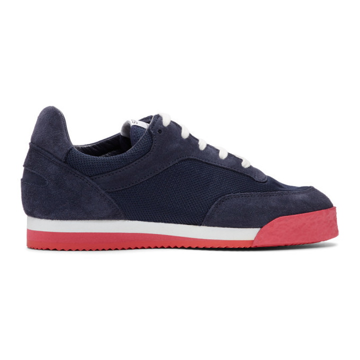 Photo: Comme des Garcons Shirt Navy and Red Spalwart Edition Pitch Sneakers