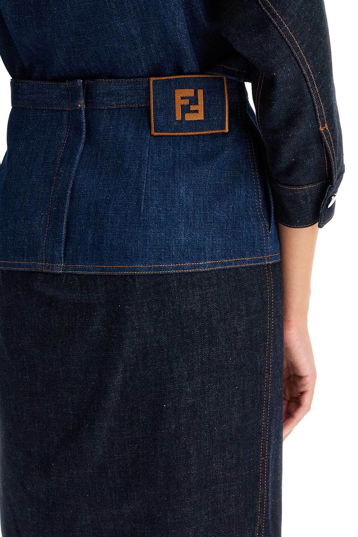 Verde Long Skirt - Delphi Chanderi - Storm Blue