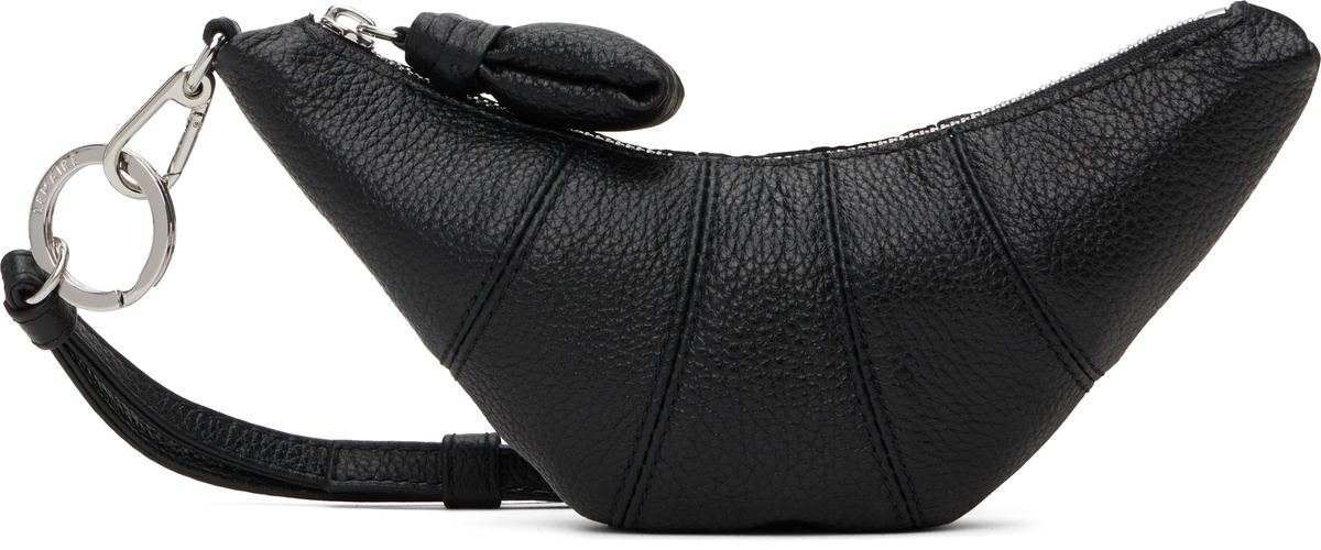 バッグ Lemaire CROSS-BODY CROISSANT COIN PURSE LEMAIRE Black Cross-Body Croissant Coin Pouch Lemaire