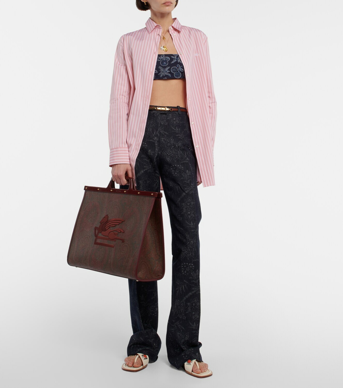 エトロ☆MEDIUM LOVE TROTTER トートバッグ Etro - Love Trotter Medium jacquard tote bag Etro