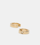 Toteme 18kt gold hoop earrings with diamond