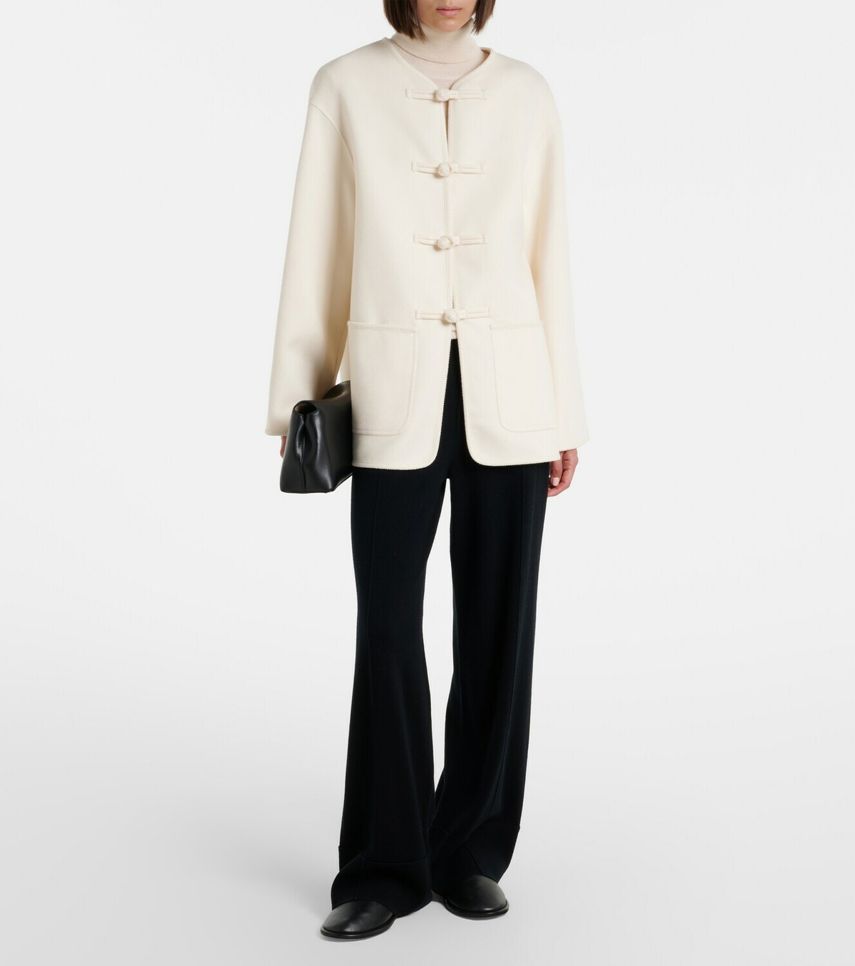 Jardin des Orangers Wool and cashmere wide-leg pants