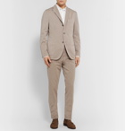 Boglioli - Beige K-Jacket Slim-Fit Unstructured Micro-Herringbone Cotton-Blend Suit Jacket - Neutrals