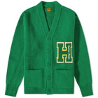 Human Made Men's Low Gauge Knit Cardigan in Green