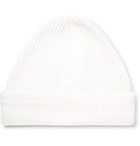 Maison Margiela - Ribbed Cashmere and Wool-Blend Beanie - White