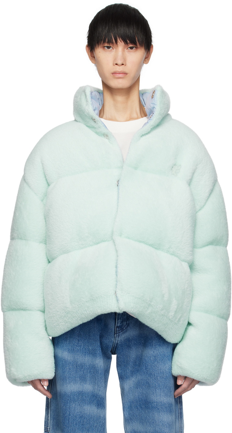 Bonsai Blue Fluffy Down Jacket