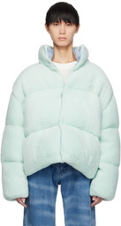 Bonsai Blue Fluffy Down Jacket