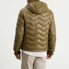 Purple Mountain Observatory Men's Waves Hooded Puffa Jacket in Dark Olive