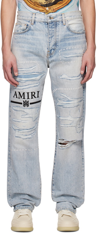 Photo: AMIRI Blue Distressed Jeans