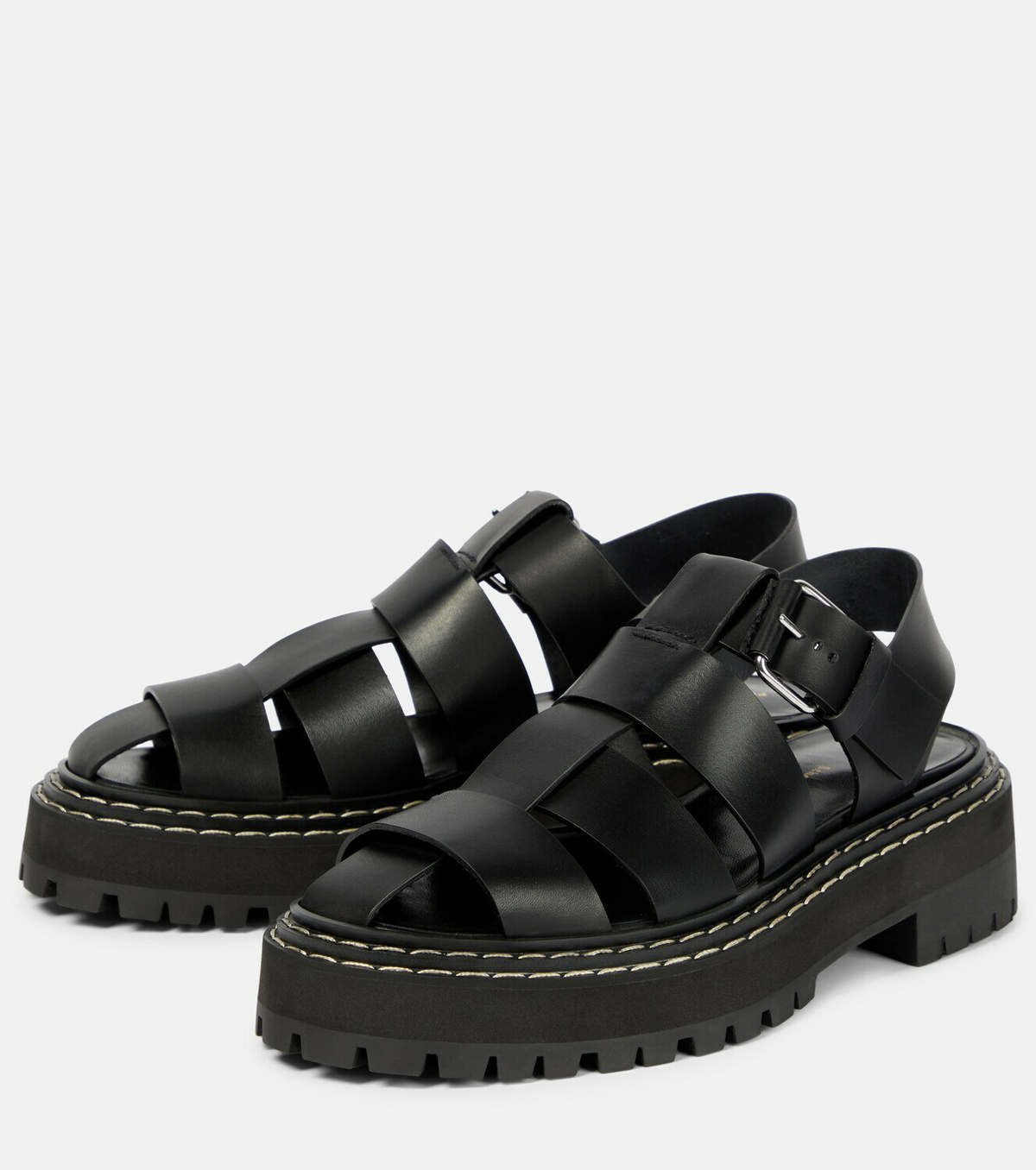 Proenza Schouler Leather platform fisherman sandals Proenza Schouler