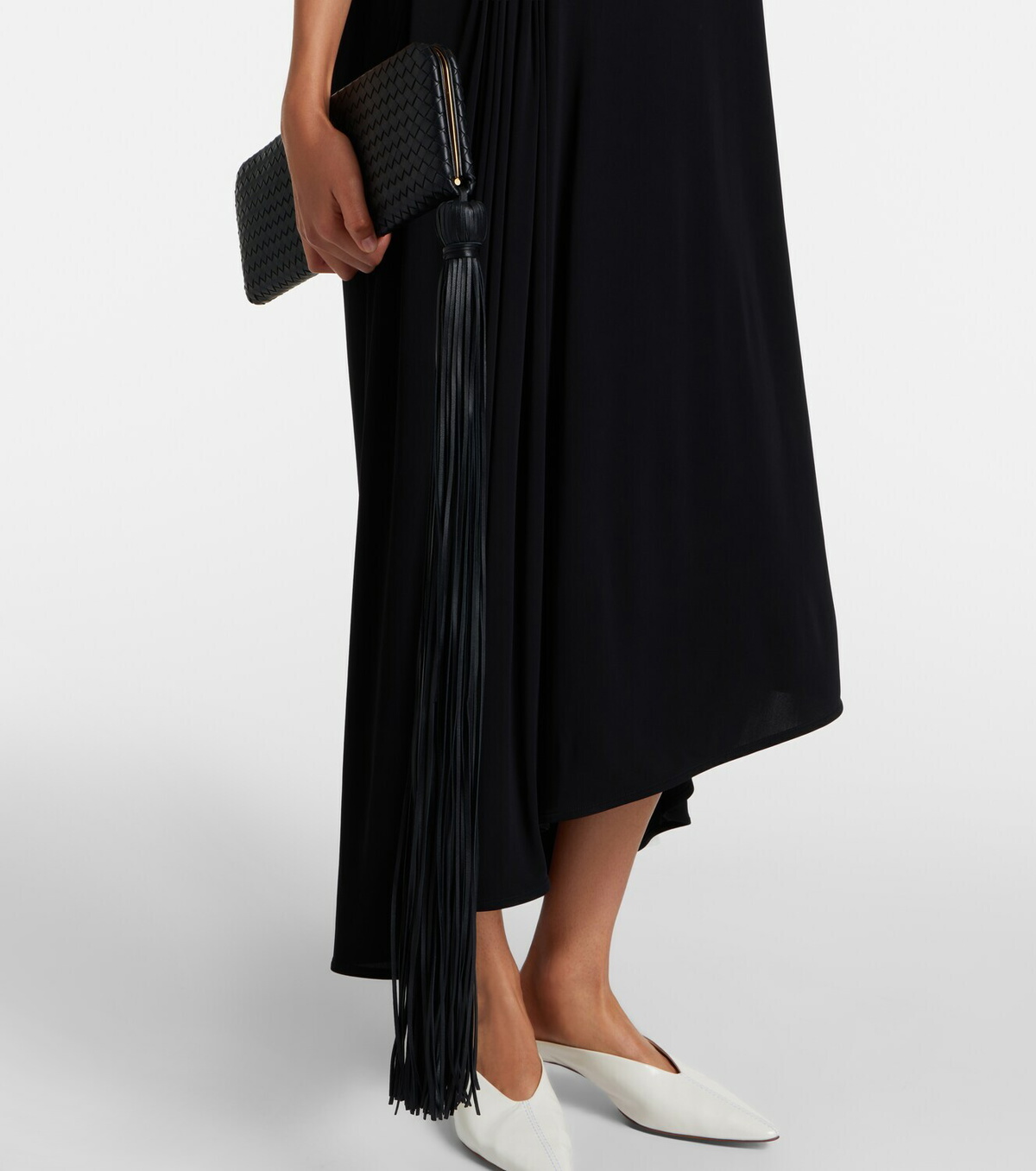 Bottega Veneta Serata Intrecciato leather clutch