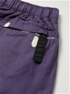 KAPITAL - Straight-Leg Printed Combed Cotton-Twill Shorts - Purple