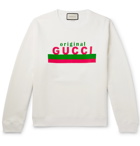 Gucci - Logo-Print Loopback Cotton-Jersey Sweatshirt - White