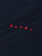 Marni - Logo-Print Cotton-Jersey Sweatshirt - Blue