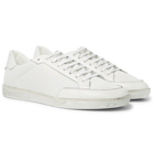 SAINT LAURENT - Perforated Leather Sneakers - White
