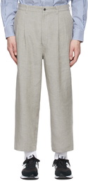 Comme des Garçons Homme Grey Linen Chambray Trousers