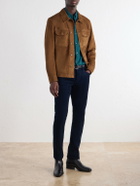 TOM FORD - Slim-Fit Cotton-Blend Corduroy Trousers - Blue