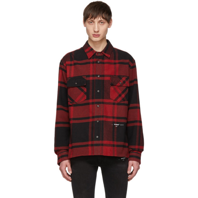 Photo: Off-White Red and Black Luxury Checked Shirt