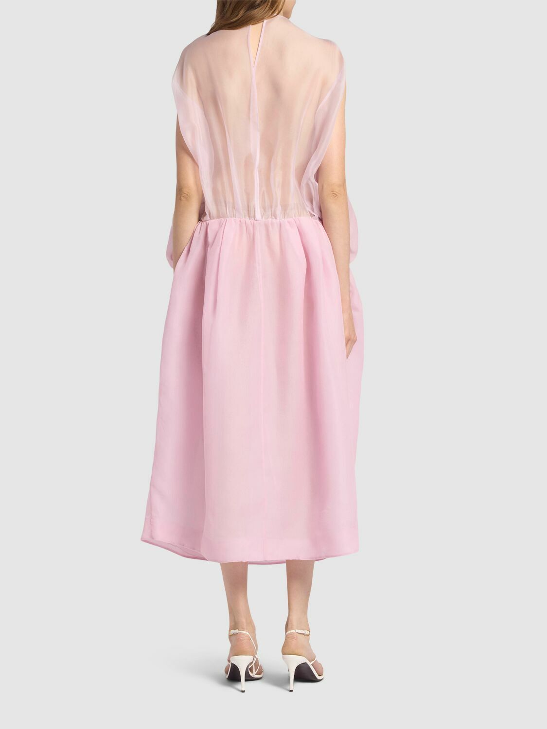 khaite organza dress Colette silk organza midi dress in black - Khaite