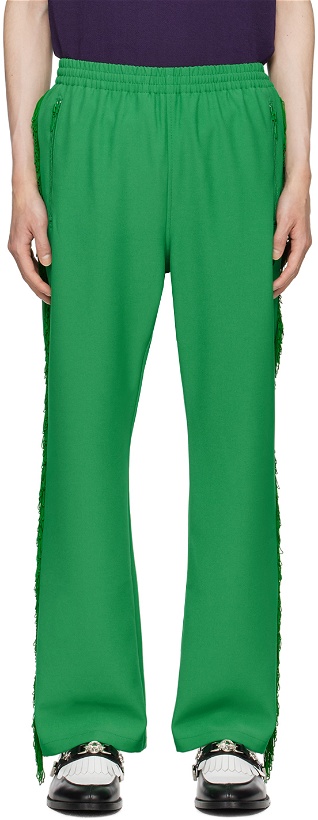 Photo: NEEDLES Green Fringe Track Pants