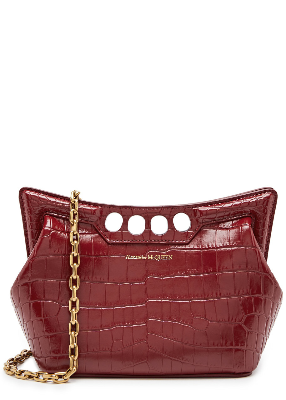 Alexander Mcqueen The Peak Mini Crocodile-effect Faux