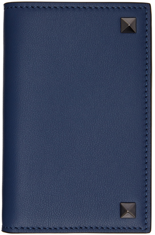 Photo: Valentino Garavani Blue Rockstud Card Holder