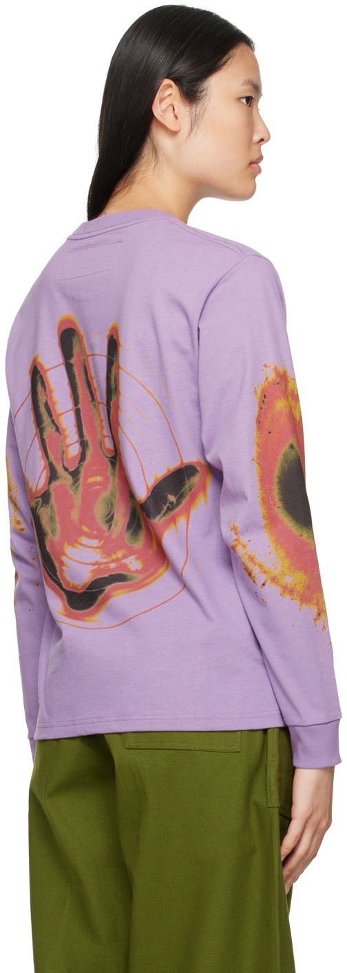 Gentle Fullness Purple Graphic Long Sleeve T-Shirt