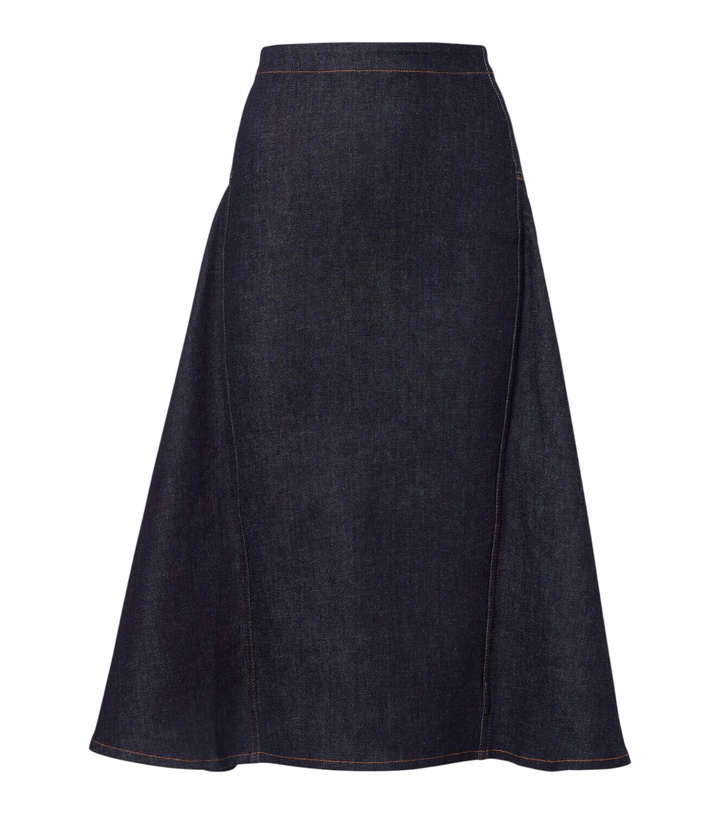 Photo: Jacquemus Lavoir de-Nîmes godet denim midi skirt