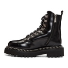 Balmain Black Fur Army Boots