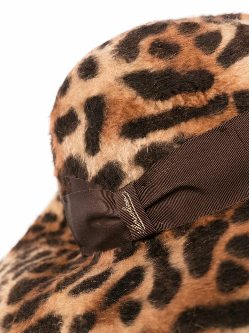 BORSALINO Sophie Leopard Felt Fedora Hat Borsalino