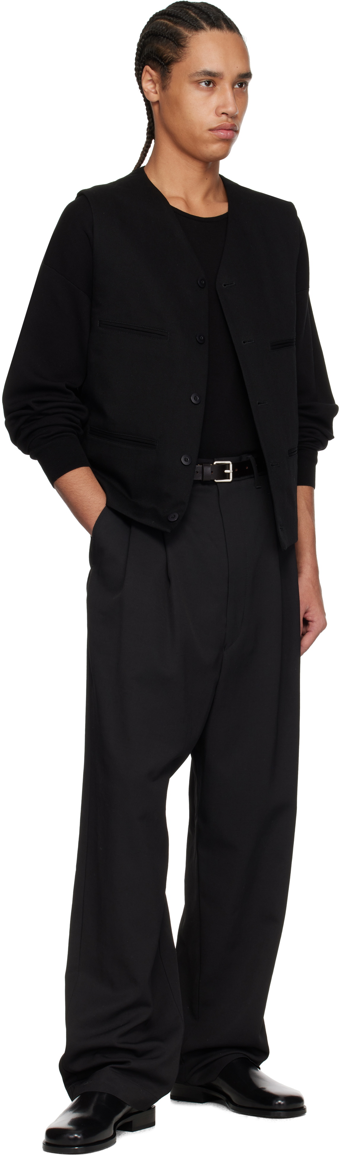 LEMAIRE Black Waistcoat Vest