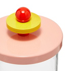 Alessi Glass Jar in Pink/Red/Yellow