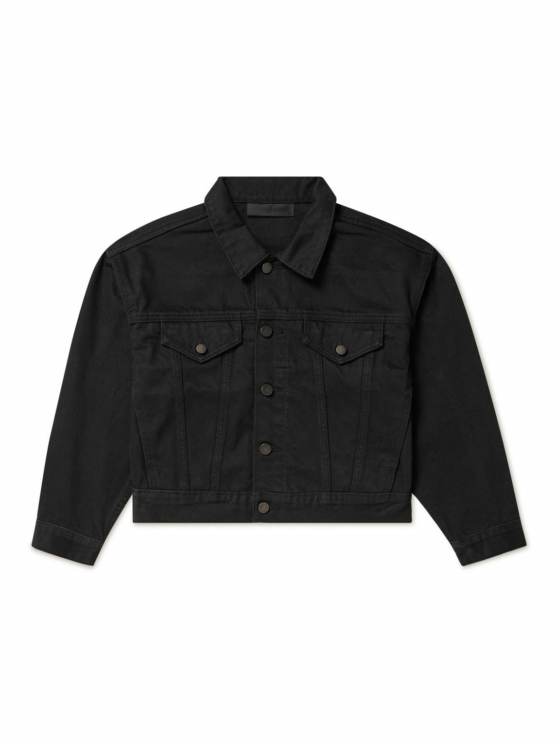 Fear of God Essentials Kids - Denim Trucker Jacket - Black Fear Of God