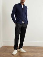 Kingsman - William Lockie Slim-Fit Merino Wool and Cashmere-Blend Zip-Up Cardigan - Blue