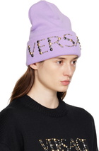 Versace Purple Logo Beanie