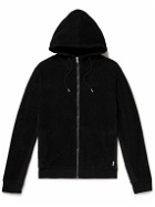 Orlebar Brown - Mathers Panelled Organic Cotton-Terry and Jersey Zip-Up Hoodie - Black