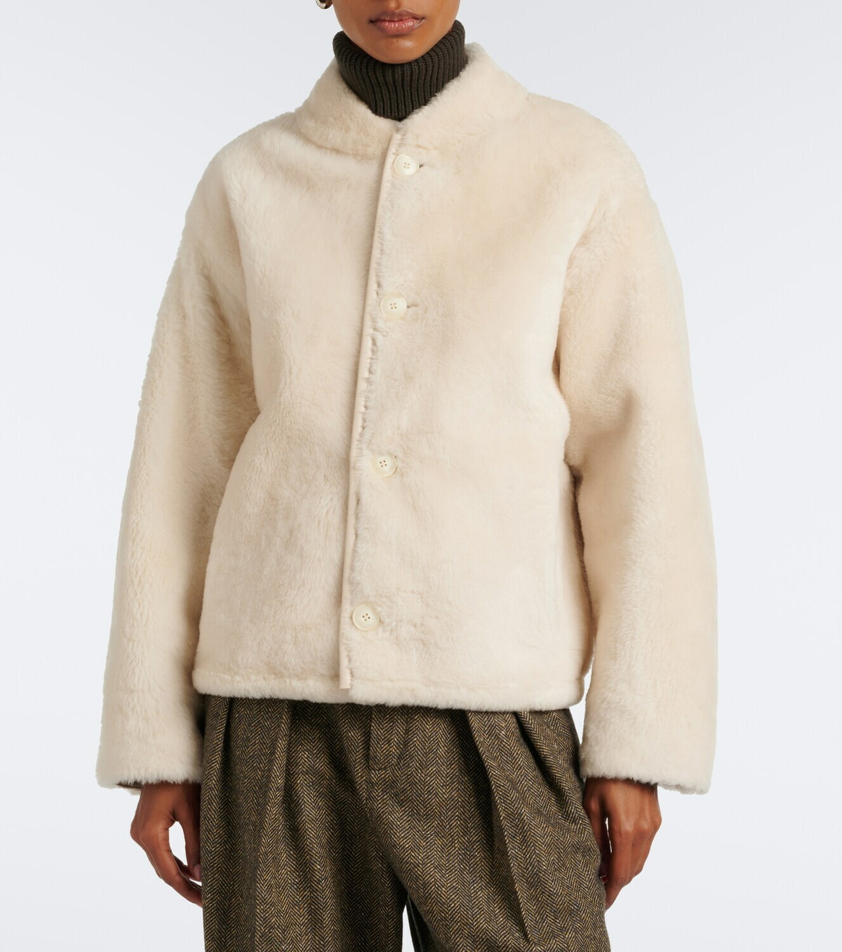 Yves Salomon Reversible shearling-trimmed leather jacket