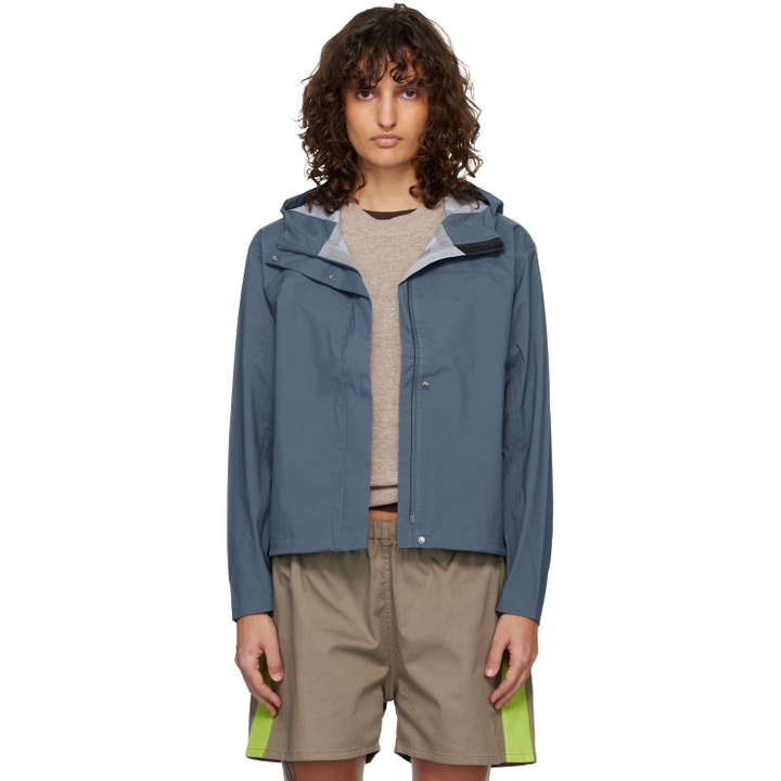 Photo: The North Face Blue Voyage Rain 3L Hooded Rain Jacket
