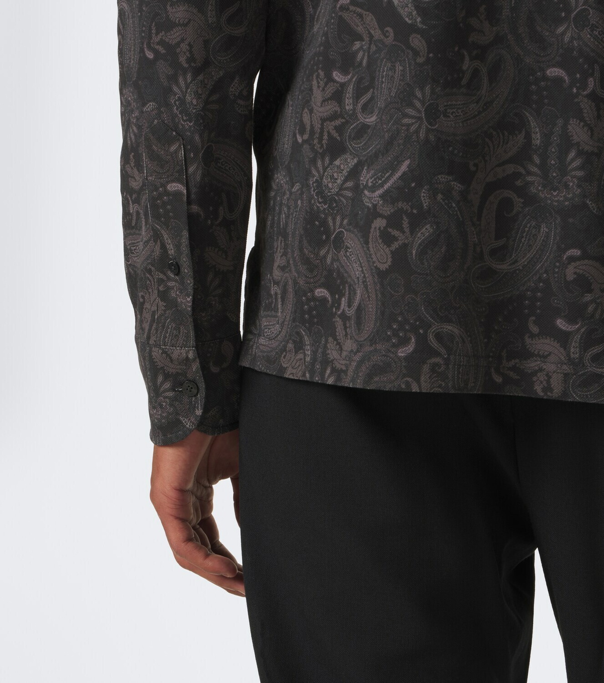 Etro Printed cotton piqué polo shirt