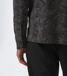 Etro Printed cotton piqué polo shirt