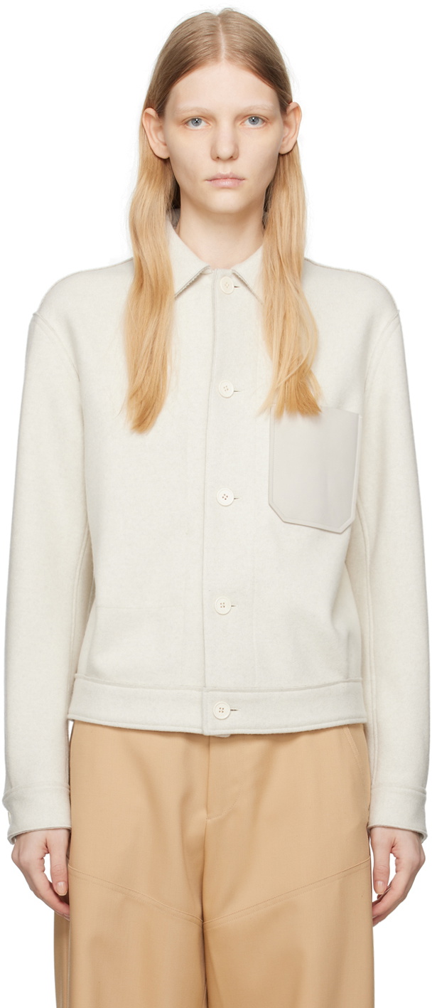 ZEGNA White Spread Collar Jacket