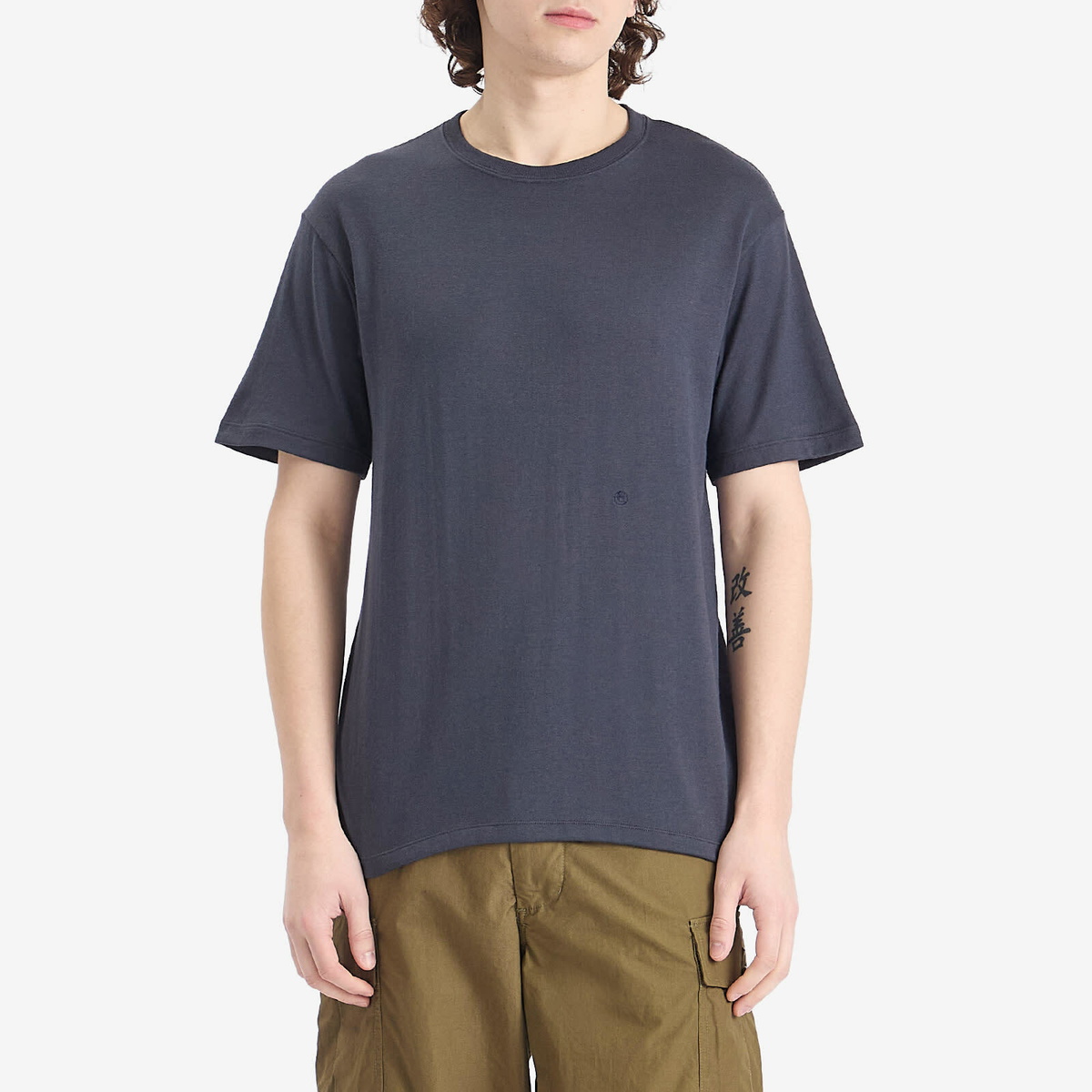 Nanamica Men's Loopwheel Coolmax Jersey T-Shirt in Navy