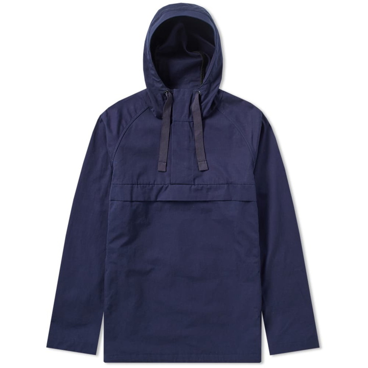 Photo: Norse Projects Frank Cotton Hooded Jacket Blue