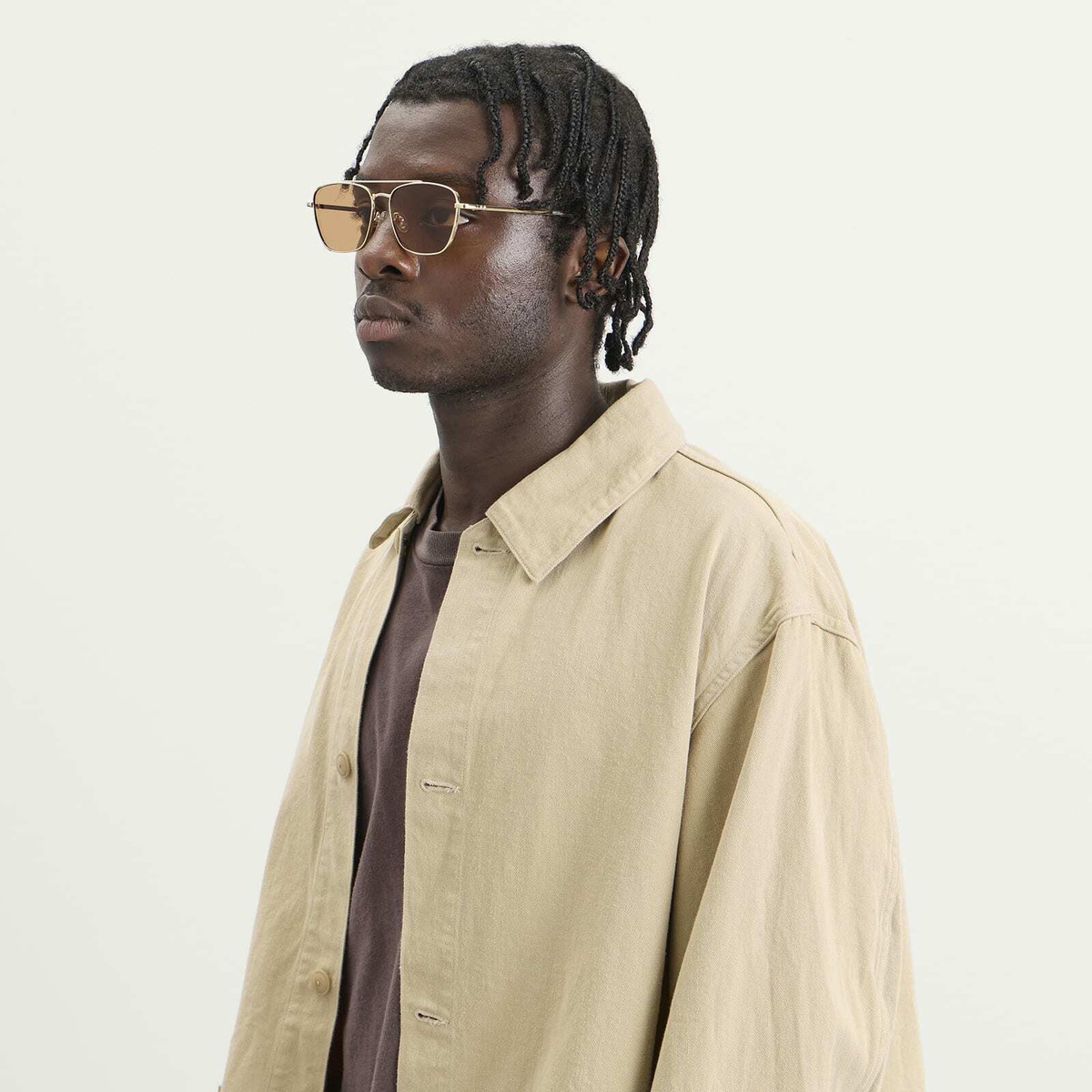 Le Specs Diametric Ii Sunglasses in Bright Gold/Chocolate Mono 