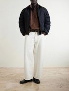 Auralee - Silk-Fleece Half-Zip Sweatshirt - Brown