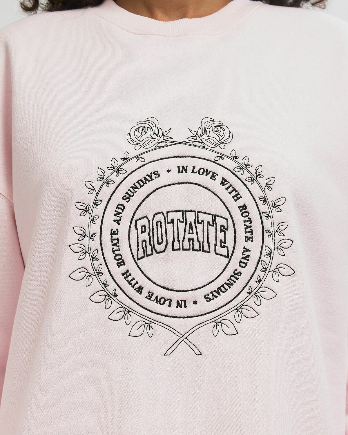 ROTATE Birger Christensen HEAVY SWEAT CREWNECK pink Womens Sweatshirt