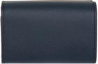 Marni Khaki & Navy Saffiano Leather Trifold Wallet